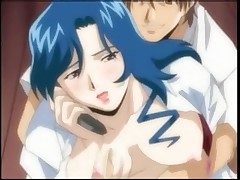 Anime cocksucker has heavy full of life breast