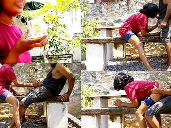 Kandy wifey's romantic outdoor lovemaking finishes with a sizzling internal cumshot