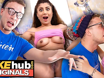 Marina Maya gets her cock-squeezing Indian cooter boinked while wearing glasses
