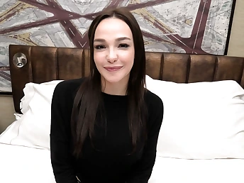 WOW this wonderful teenie has 32DD Natural tits