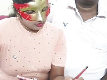 See this Indian college female boink her tuition professor with her large jugs in HD