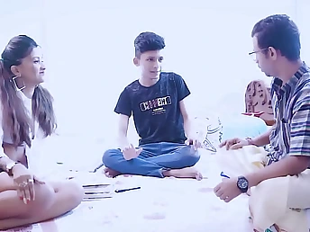 Antim & Sourish acquire hot together with broad in the beam with stepbro & school lecturer in Indian Fledgling videotape