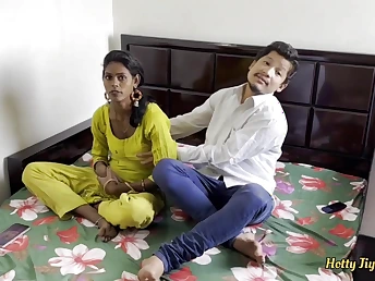 Sketch sister seduces Indian boyfriend & fucks fast not far from homemade integument