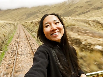 Luna Okko's journey through chum around with annoy world - POV blowjob and doggystyle action