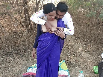 Desi Aunty gets down and exploitative with her horny friend concerning wild doggy-style action