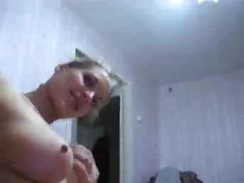 Horny biotch fucks on web cam firm pov