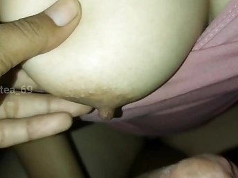 Ughtea Jilbab's Yam-sized Bra-stuffers Get Poked by Rosy Bikin & Humps Suddenly