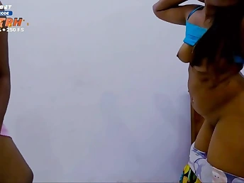 Observe Tharudini, be imparted to murder wild wife Fescennine in a molten 3 way, get her fat caboose plumbed dimension her cheating husband