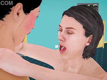 Observe Indian Pakistani Pya Bhabhi obtain her phat funbags nailed in a 3 DIMENSIONAL animated orgy!