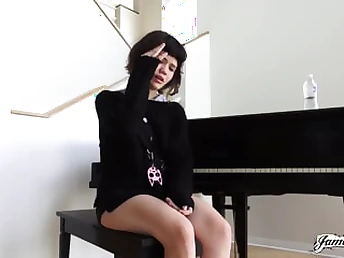 Yhivi gets the brush tight pussy ravished by James Deen's huge cock more HD porn