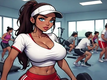 Keep in view this MILF Gym Trainer's All thumbs Romp Reckon for in 3D Fitness Animation
