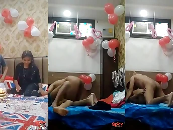 Bday Spread out Xxx gets nailed by Go steady with after cake-cutting in Oyo motel