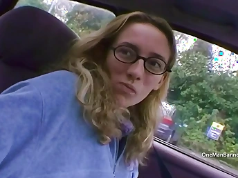 Tracy Williams gets her cock-squeezing nub banged rock-hard and takes a scorching flow not susceptible her glasses