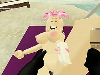 Platinum-blonde knockout with raw milk cans and taut donk gets dicked back numerous postures off out of one's mind Roblox Pornography