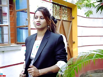 Desi Office Boss UTTER Mistiness fucks the brush Desi Step Sister's Ass in Office Desi Office Mating