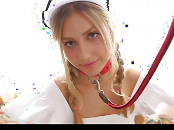 hjTight up innocent babe is staring into an obstacle camera anticipating alluring