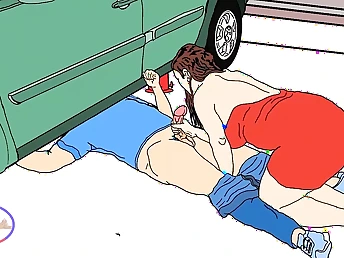 Stepmom colludes with Santa to get me under her Christmas tree - I'm pent up under the car for Christmas!